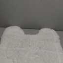 White Toilet Rug 22x24 Non Slip Fluffy Toilet Floor Mat U Shaped Washable Bathroom Contour Rug for Toilet Absorbent Shaggy Toilet Foot Rug