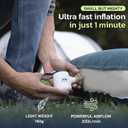 Woowind Electric Air Pump, Cordless Air Mattress Pump for Pool Floats, Swimming Rings, Air Bed, Air Sofa, Rechargeable Battery Powered