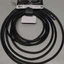 GE RG6 Coaxial Cable, 25 Ft. F-Type Connectors, Quad Shielded Coax Cable, 3 GHz Digital, In-Wall Rated, Ideal for TV Antenna, DVR, VCR, Satellite, Cable Box, Home Theater, Black, 33531