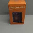 Lerat Space Heater, Portable Mini Heater for Indoor Use, 500W Fast Heating Small Desk Heater with Overheating & Tip-Over Protection, Lightweight Electric Heaters for Office, Home, Camping, Black