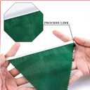 G2PLUS Christmas Triangle Bunting Banner, 39Ft Cotton Pennant Banner, Red and Green Fabric Flags for Holiday, Home and Party Hanging Decorations