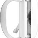 Prime-Line C 1275 Diecast, White, Outside Patio Door Pull with Latch (Single Pack)