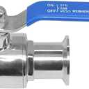 Beduan 1.5" Tri Clamp Ball Valve Stainless Steel Sanitary Valve for Home Brew, Brewing (1 inch Tube OD)