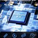 Open Ear Earbuds Wireless Bluetooth 5.4 with Touchscreen Charging Case, 32H Playtime, 6g Lightweight Running Headphones, Sport Over The Ear Earbuds for Running Cycling Workouts...White