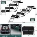 Joyrally Dog Stairs, Extra Wide Dog Stair for Large Dogs,Dog Steps for Car, Foldable Dog Ramp, Pet Steps Light Weight Aluminum,High Beds,for SUV Trucks, Supports up to 200 lbs (Extra Wide-4 Steps)