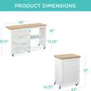 Best Choice Products Folding Sewing Table Multipurpose Craft Station & Side Desk with Compact Design, Wheels, Shelves, Storage Trays, Pegs, Magnetic Doors, Metal Doorknobs - Natural/White