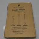 EAST FLAME Candle Holder - 3 PCS Candlestick Holders - Vintage Candle Stick Holder - Modern Decorative Centerpiece - Cozy Atmosphere Gift for Home Decor, Wedding, Black Taper