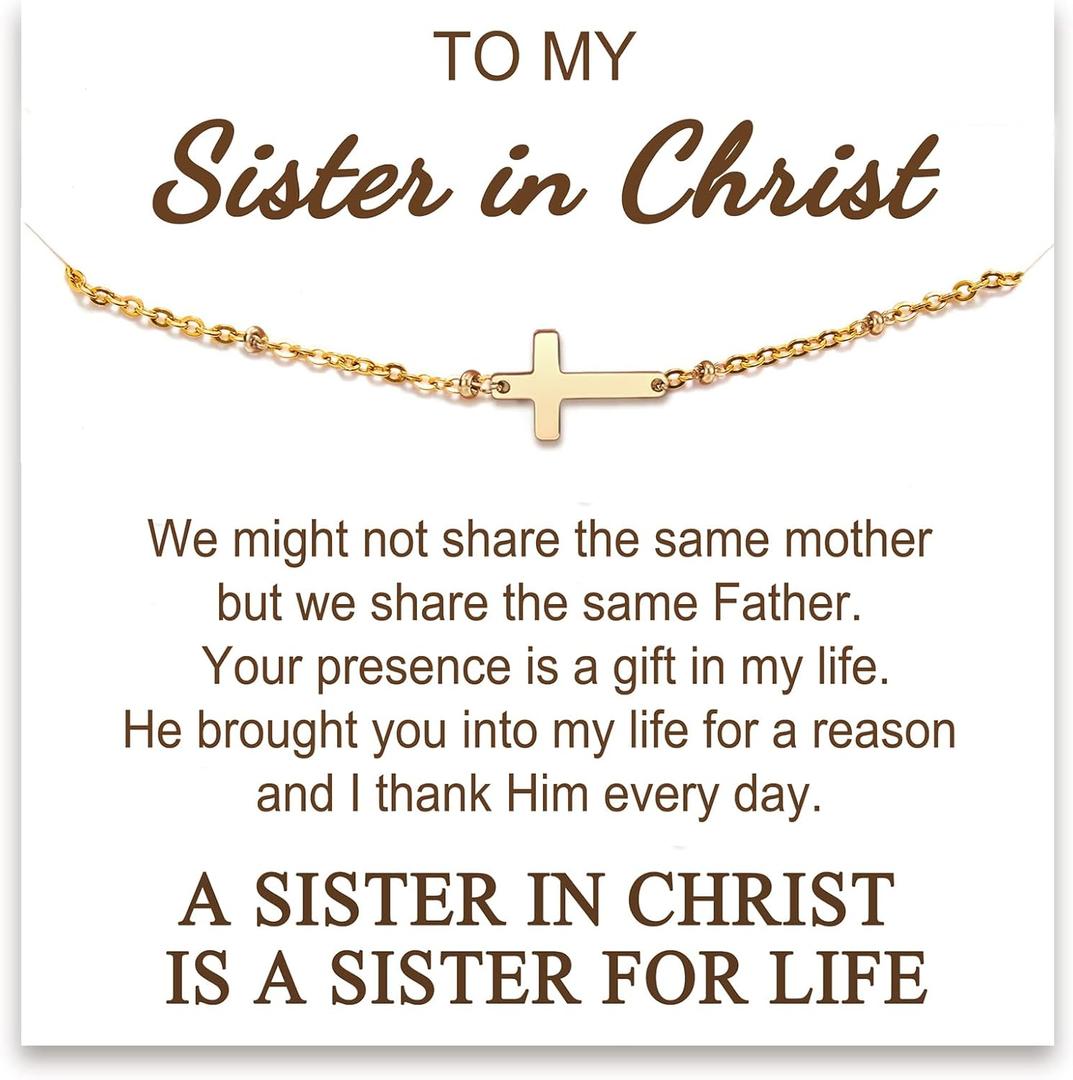 Tarsus Cross Bracelet for Women, Christian Gifts for Women, Religious Gifts Adjustable Dainty Cross Bracelet, Easter, Mother's Day, Christmas, Birthday