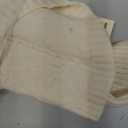 Queenmore Small Dog Pullover Sweater, Cold Weather Cable Knitwear, Classic Turtleneck Thick Warm Clothes for Chihuahua, Bulldog, Dachshund, Pug (White, Large)