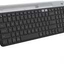 Logitech K585 Multi-Device Slim Wireless Keyboard, Built-in Cradle for Device; for Laptop, Tablet, Desktop, Smartphone, Win/Mac, Bluetooth/Receiver, Compact, Easy Switch, 24 Month Battery - Graphite