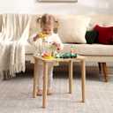 3-in-1 Baby Activity Table for 6-36 Months Old Kids Wooden Activity Center Sensory Play Table for Toddlers with Bead Maze Shape Sorter Montessori Toys Sand Table Must Have Birthday Gift for Girls Boys