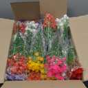 35 Bundles Artificial Flowers for Outdoor UV Resistant Faux Flowers No Fade Fake Plastic Plants Garden Porch Window Box Decorating(Mix Color)