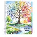 LITE TEACHER PLANNER - Aug 2026-Jul 2027, 8.5" x 11" Daily Weekly Monthly Organizers - Includes 7 Periods, Dated Calendar, Page Tabs, Bookmark, and Planning Stickers (Tree Seasons)