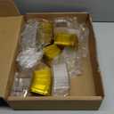 DOITOOL  Plastic Single Individual Cupcake Muffin Dome Holders, Moon Cake Box Stand, Mooncake Packaging Box with Covers, Cookies Muffins Dome Box Transparent Dessert Boxes- Golden ( 5. 7x5.