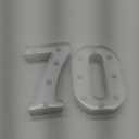 Pooqla Decorative LED Light Up Number Letters, White Plastic Marquee Number Lights Sign for 70th Birthday Party Wedding Decor, Battery Operated (70)