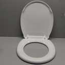 Toilet Seat Round Soft Close16.5'', Toilet Lid Slow Close Quiet No Slam, Easy Installation & ReleaseSafe PP Material Easy Clean, Comfortable Ergonomic Design, 2 Years Support, White Plastic