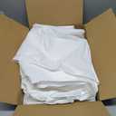 Round Vinyl Tablecloth with Flannel Backing-6 Pack White 60 Inch Waterproof Table Cloths Plastic Table Sheets-Wipeable Spillproof PEVA Oilcloth Covers for Picnic Party Camping Dining