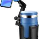 Magnetic Car Cup Holder Phone Holder, 2-in-1 Cup Holder Extender for Car, Universal Magsafe Cupholder Car Mount, Long Arm and 360  Rotation, Secure Fit for Car or SUV