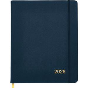 2026 Textured Cover Weekly Monthly Planner, 8"x10": 14 Months (November 2025 - December 2026) / 2026 Calendar / 2026 Weekly Calendar/Weekly Planner Organizer (Navy) (Blue)