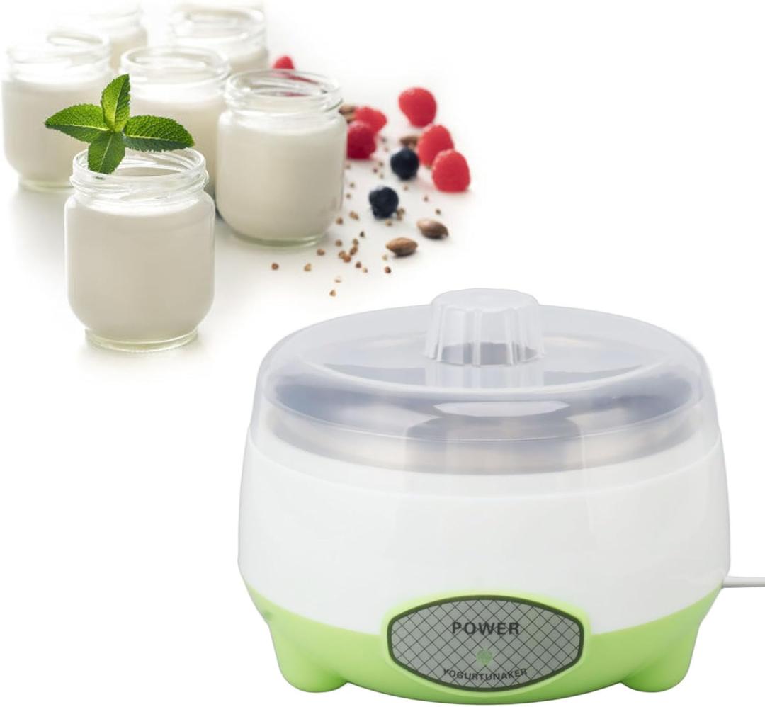 Compact Yogurt Maker Machine Stainless Steel Container for Homemade DIY Yogurt Green Stainless Steel Yogurt Maker Machine DIY Yogurt Maker Machine Compact Yogurt Maker Machine