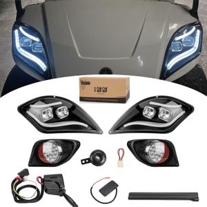 10L0L For Yamaha Drive 2 Light Kit - LED Daytime Running for Yamaha Golf Cart Lights - Golf Cart Street Legal Light Kit With Turn Signal Brake Light