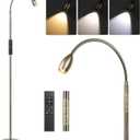 Reading Floor Lamp, 72" Tall LED Lamp with Flexible Gooseneck, Dimmable Zoomable Spotlight, Adjustable Color Beam Standing Lamp, Touch & Remote Control, Task Craft Bedroom Living Room (Bronze)