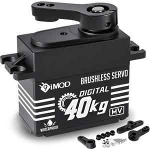 40KG Waterproof Brushless Servo Full Metal Gear Digital Servo High Torque Fast RC Steering Servo for 1/8 1/10 1/12 Scale RC Car, R/C Model DIY Car Robot High Speed servo, Control Angle 270