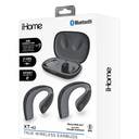 Bytech iHome XT-42 True Wireless Bluetooth In-Ear Earbuds, Black