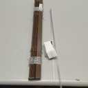 Lumino - 2" Cordless Flat Slat Faux Wood Window Blinds for Home - 22" W x 36" L - Walnut, Faux Wood Blinds for Indoor Windows, Venetian Room Darkening Blinds