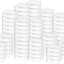 SATINIOR 100 Pcs Clear Plastic Beads Storage Containers Box Small Clear Boxes with Hinged Lid Plastic Case Mini Square Arts Crafts Storage Organizers for Small Items(2.9 x 2.9 x 1 Inch)