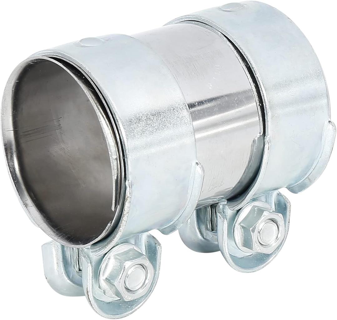 X AUTOHAUX Exhaust Pipe Sleeve Connector Clamp Coupler for VW Golf Jetta Passat 62 x 94 mm