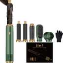 5 in 1 Hair Dryer Brush Set,Professional Negative Ionic Hot Air Styler, Air Curling Wrap Styler,Detachable Blow Dryer Brush With Auto Wrap Curlers,Hair Styling Tools For Straight/Curl/Drying/Smoothing