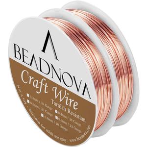 BEADNOVA 20 Guage Copper Wire Jewelry Wire Tarnish Resistant for Jewelry Making (Copper, 20 Guage 6m)