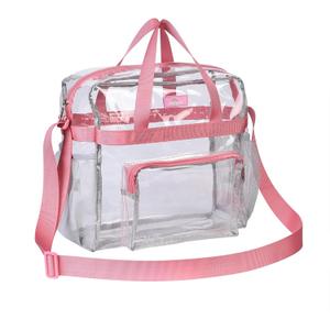 Bagenius Clear Bag Stadium Approved 12612 Clear bag for Stadium Events Sports Concert Festival Work (Pink)