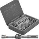 BoxedHome 40 in 1 Magnetic Ratchet Screwdriver Set, Multi Bit Screwdriver Kit with 180 Adjustable Handle, S2 Bits and CR-V Socket Sets, Portable Tools for Computer, Electronics, Bike and Home Repair