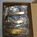 Haidms 20 Pack 2-1/2in Gold Cabinet Handles Brushed Brass Drawer Pulls Square Bar Hardware Pull for Kitchen Cupboard Dresser