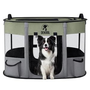 Foldable Pet Dog Playpen, Portable Dog Crate for Puppies, Cat, Rabbit, Puppy Play Pen for Indoors, Kennel Tent Crate for Indoor Outdoor Travel Camping Use with Carrying Case (Green, L)