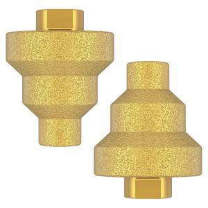 2Pcs Diamond Brazed Step Drill Bit 20mm 35mm 50mm Particles Cone Drill Bit Hole Opener, Thread Cone Diamond Drill Bit, Multi Layer Tapered Reamer for Tile Marble Concrete with Efficient Cutting