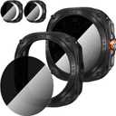 Suoman 2+2 Pack for Samsung Galaxy Watch 7/8 Ultra 47mm (2024/2025) Case,Privacy Tempered Glass Screen Protector, All-Round TPU Protective Cover Bumper-Black+Black
