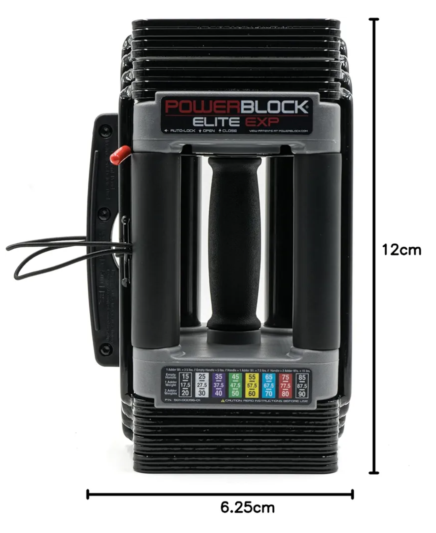 PowerBlock Elite EXP Adjustable Dumbbell, Stage 1, 5-50 lb