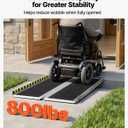 VEVOR 4FT Portable Wheelchair Ramp, Smooth Door Access No Blocking Design, 800 LBS Heavy Duty Non-Slip Threshold Ramp for Home Steps, Stairs, Doorways, Scooter, Curbs