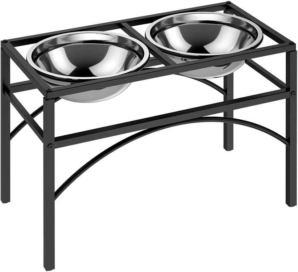 Dog Bowls Elevated,Stainless Steel Raised Dog Food Water Bowls (Large)