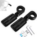1.25" (32mm) Adjustable Highway Foot Pegs w/Mounting P-Clamps for Harley Davidson Touring Street Glide/Road Glide/Electra Glide/Road King Motorcycle with 1-1/4" Crash Bar,BLACK#2