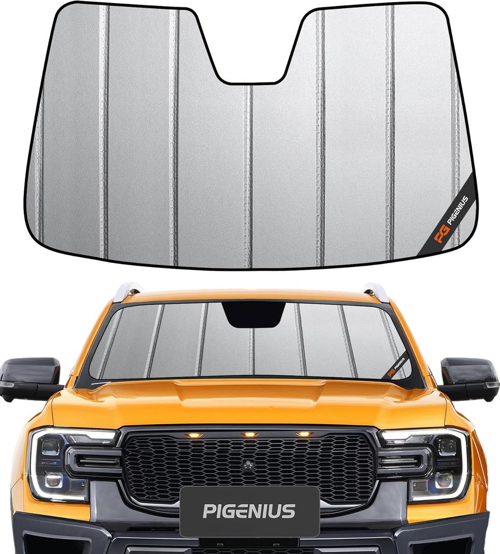 Windshield Sunshade for Ford Ranger 2024-2025 Front Window Sun Shade - Safeguard