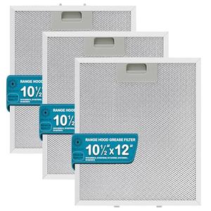 W10169961A Range Hood Grease Filter – 5-Layer Aluminum Mesh Vent Hood Filter, 10.5" x 12", Fits Whirlpool Range Hood, KitchenAid, Jenn-Air – Replacement for W10875058, W11245983 (3-Pack)