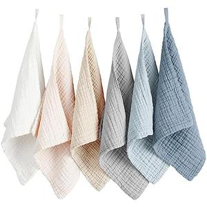 6 Pack Face Cloths, Soft Wash Cloth for Washing Face, Cotton Face Towels for Sensitive Skin Women Facial Makeup Remover Reusable Absorbent Washcloths, (11 x 11 Inch）