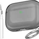 AhaStyle Clear Airpods Pro 3 Case Cover 2025 [Anti-Yellowing] Soft TPU Protective Skin for Apple AirPods Pro 3rd Generation Case with Cleaner Kit Support USB-C Charging Case and Wireless Charging