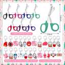 48 Pcs 24 Set Nurses Week Gifts Bulk - 24 Set Bandage Scissors with Funny Keychain, Nursing Scissors Stainless Steel Round Tip, Nurse Appreciation Gifts for Staff Rn Lpn Graduation
