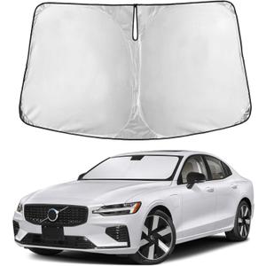 EcoNour Windshield Sunshade Compatible for Volvo S60 2019-2023 2024 2025, Sun Visor for Front Windshield & Window Sun Shade Cover, UV Heat Blocker & Protector, Car Accessories