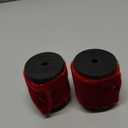 Ribbli Red Velvet Ribbon 1.5 Inch Handmade Frayed Vintage Christmas Ribbon for Gift Wrapping Christmas Tree Ornament Wreath Craft Home Decor -Total 3 Yards with Wooden Spool